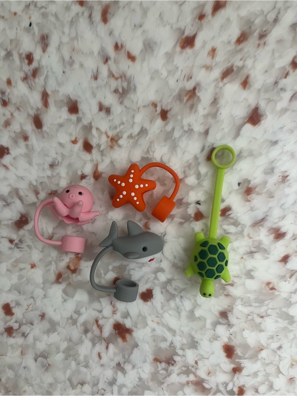 4 Piece Sea Animal Stanley Straw Topper